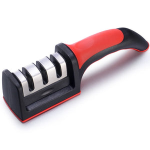 3 Stages Knife Sharpener Knife Grinder Non-Slip Silicone Rubber Quick