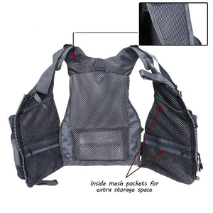 Fly Fishing Vest Adjustable Mutil-Pocket Packs